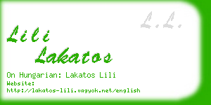 lili lakatos business card